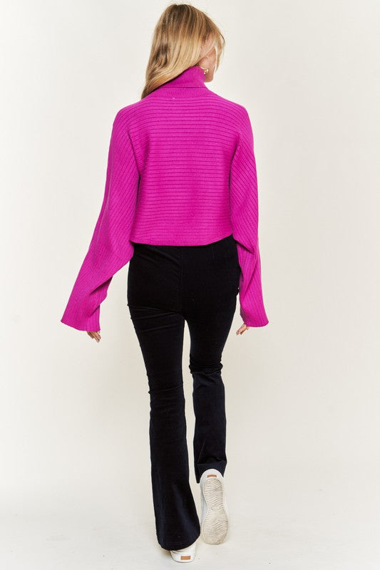 Mock neck wide sleeves top JJK50507 Shop Style & More | Fresh Looks, Everyday Deals & Free Shipping