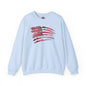 Red American Flag Crewneck Sweatshirt The Devil's Pickle