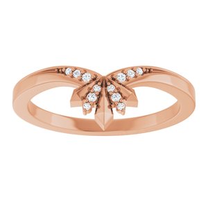 14K Rose .03 CTW Natural Diamond Contour Band Ethereal Legacy Boutiques