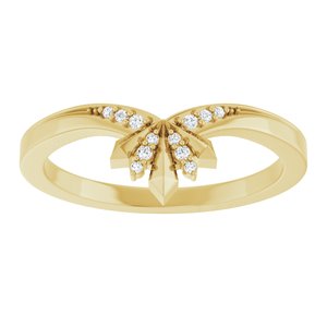 14K Yellow .03 CTW Natural Diamond Contour Band Ethereal Legacy Boutiques