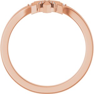 14K Rose .03 CTW Natural Diamond Contour Band Ethereal Legacy Boutiques