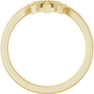 14K Yellow .03 CTW Natural Diamond Contour Band Ethereal Legacy Boutiques