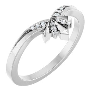 Platinum .03 CTW Natural Diamond Contour Band Ethereal Legacy Boutiques
