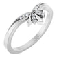 14K White .03 CTW Natural Diamond Contour Band Ethereal Legacy Boutiques