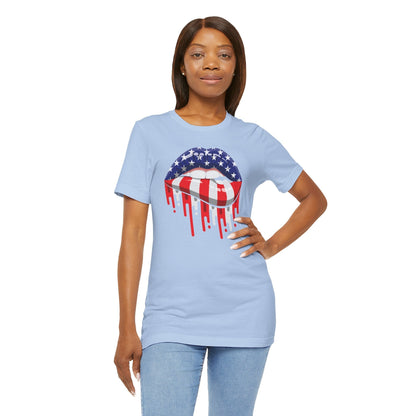 American Flag Lips T-Shirt The Devil's Pickle