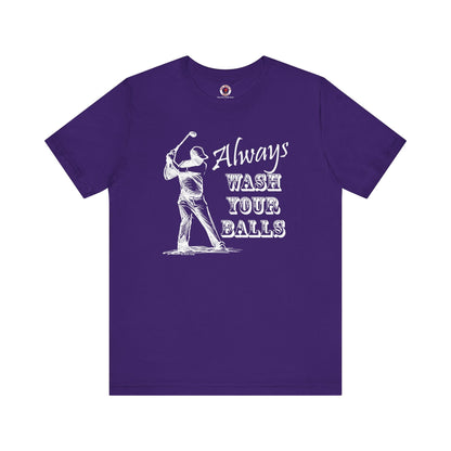 Always Wash Your Balls Golf T-shirt The Devil's Pickle