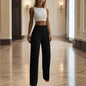 Women's High-Waisted Straight Leg Pants FitiqueFit