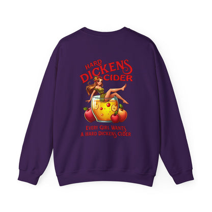 Hard Dickens Cider Front/Back Crewneck Sweatshirt The Devil's Pickle