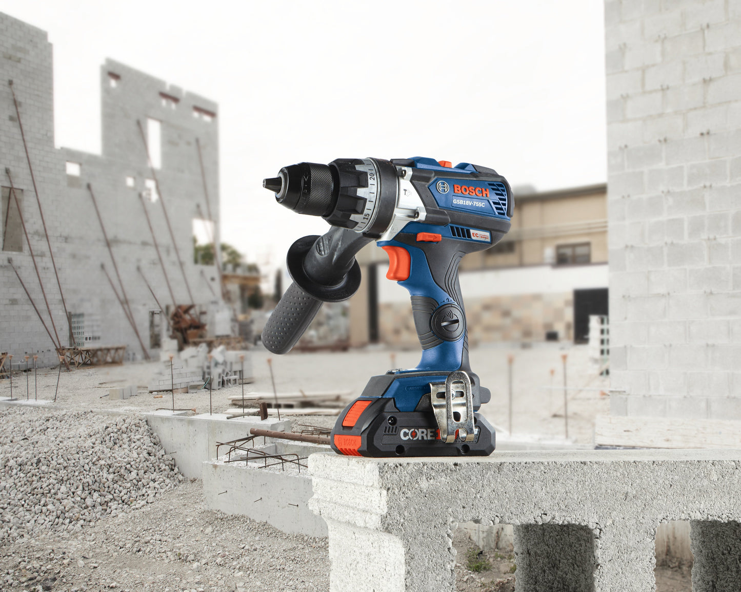 BOSCH GSB18V-755CN 18V EC Brushless Connected-Ready Brute Tough 1/2 In. Hammer Drill/Driver (Bare Tool) VM Hardware