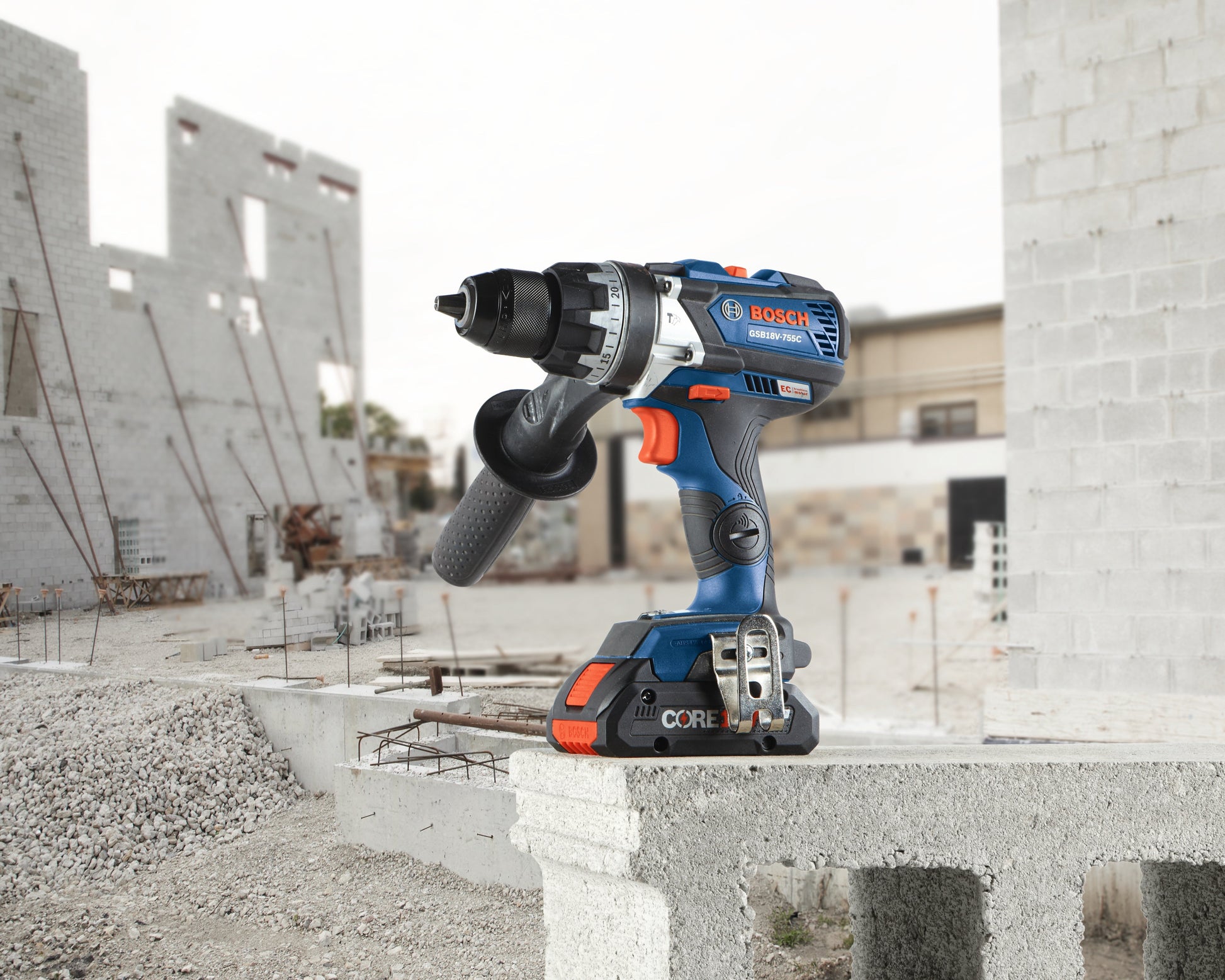 BOSCH GSB18V-755CN 18V EC Brushless Connected-Ready Brute Tough 1/2 In. Hammer Drill/Driver (Bare Tool) VM Hardware