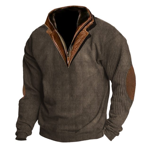 Warm And Loose Outdoor Breathable Stand Collar Men's Sweater Grayceful LLC