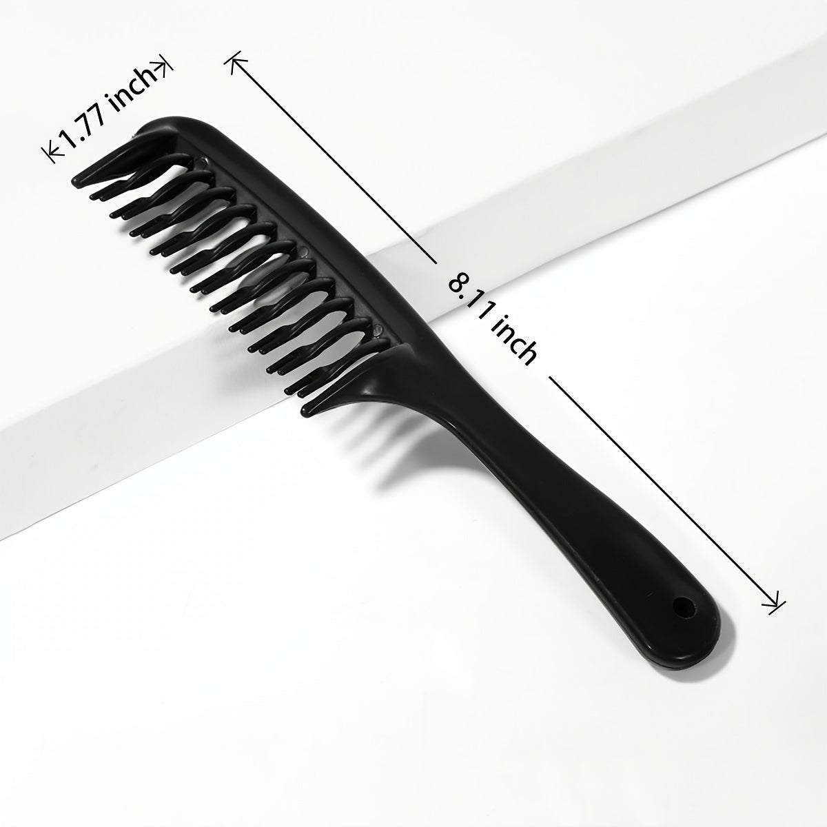1pc Double Row Wide Tooth Detangler Hair Comb Shampoo Comb With Handle For Long Curly Wet Or Dry Hair NovaCart