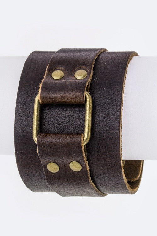 Hinged Layer Leather Cuff Shop Style & More | Fresh Looks, Everyday Deals & Free Shipping