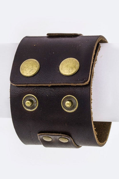 Hinged Layer Leather Cuff Shop Style & More | Fresh Looks, Everyday Deals & Free Shipping