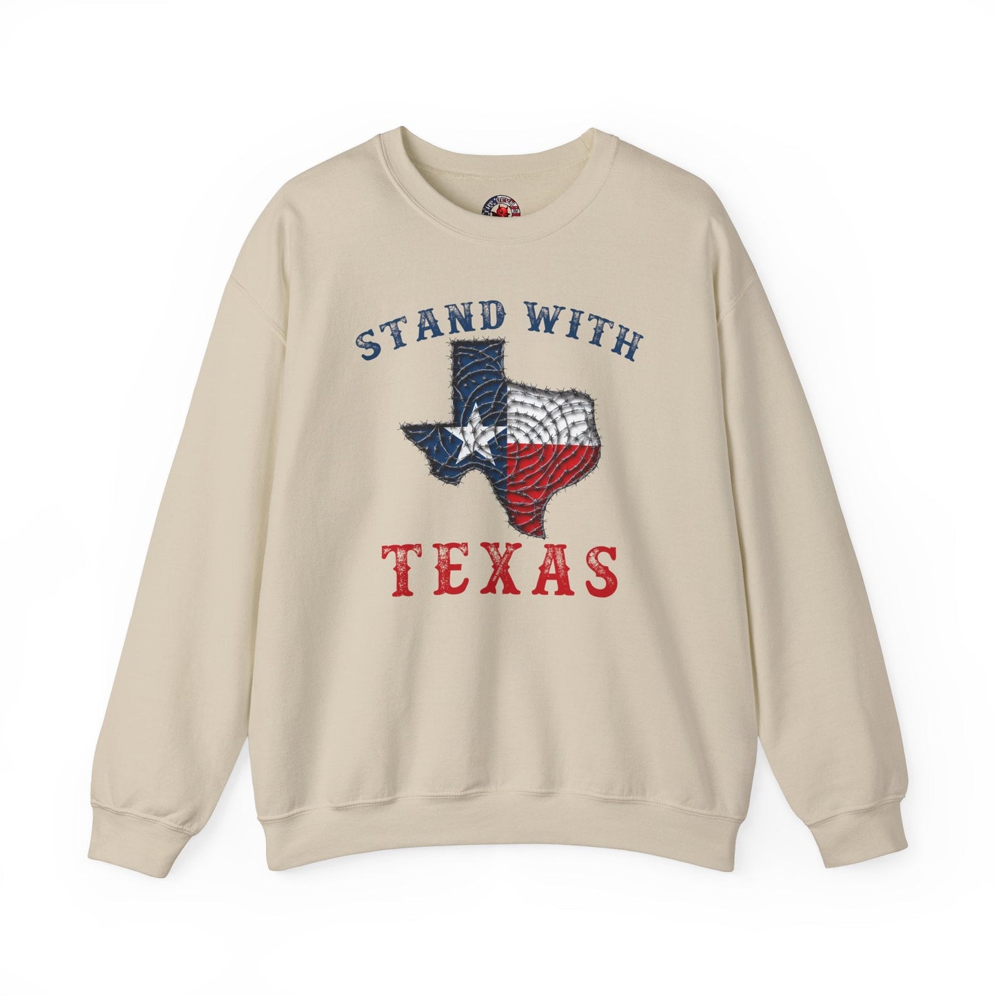 Stand With Texas Crewneck Sweatshirt The Devil's Pickle