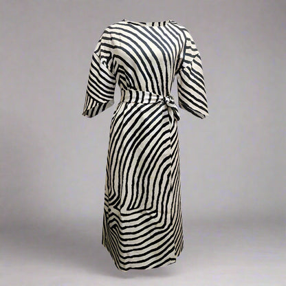 Geometric Print Batwing Sleeve Flowy Maxi Dress – 12 Styles, XS–XXXL FitiqueFit