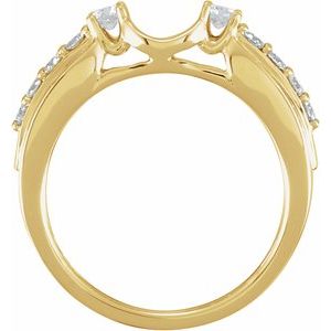 14K Yellow 1/2 CTW Natural Diamond Wrap-Style Enhancer Ring Ethereal Legacy Boutiques