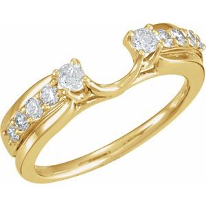 14K Yellow 1/2 CTW Natural Diamond Wrap-Style Enhancer Ring Ethereal Legacy Boutiques