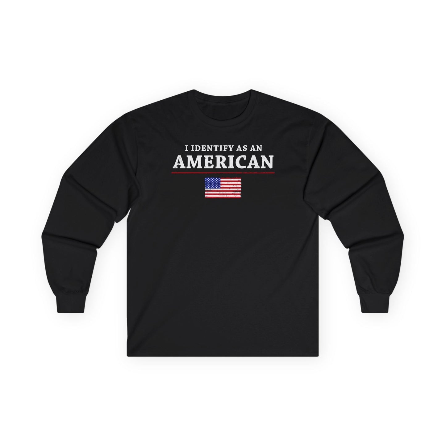 I Identify As An American Long Sleeve Tee The Devil's Pickle