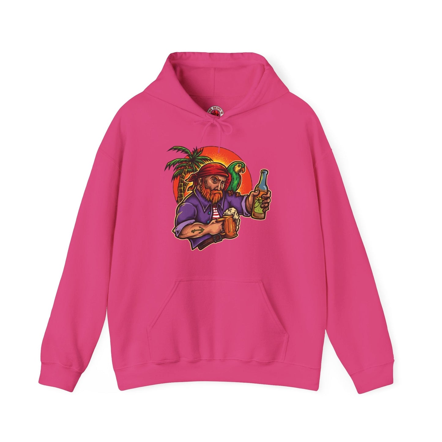 Sunset Pirate Beer Hooded Sweatshirt The Devil's Pickle