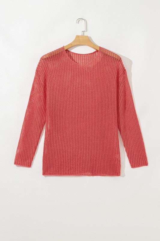 Solid Crochet Hollow-Out Sweater Shop Style & More | Fresh Looks, Everyday Deals & Free Shipping