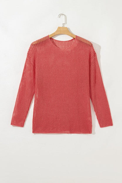 Solid Crochet Hollow-Out Sweater Shop Style & More | Fresh Looks, Everyday Deals & Free Shipping