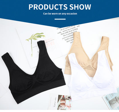 Plus Size Sports Bras for Women Seamless Bra with Pads Big Size Bralette Push Up Brassiere Bra Vest NovaCart