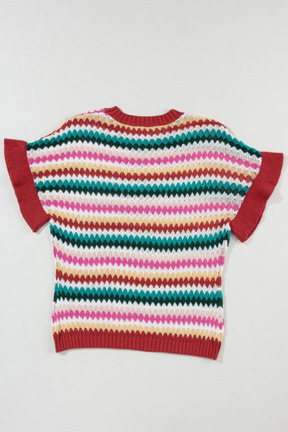 Molly Sleeve Colorful Textured Sweater Shop Style & More | Fresh Looks, Everyday Deals & Free Shipping
