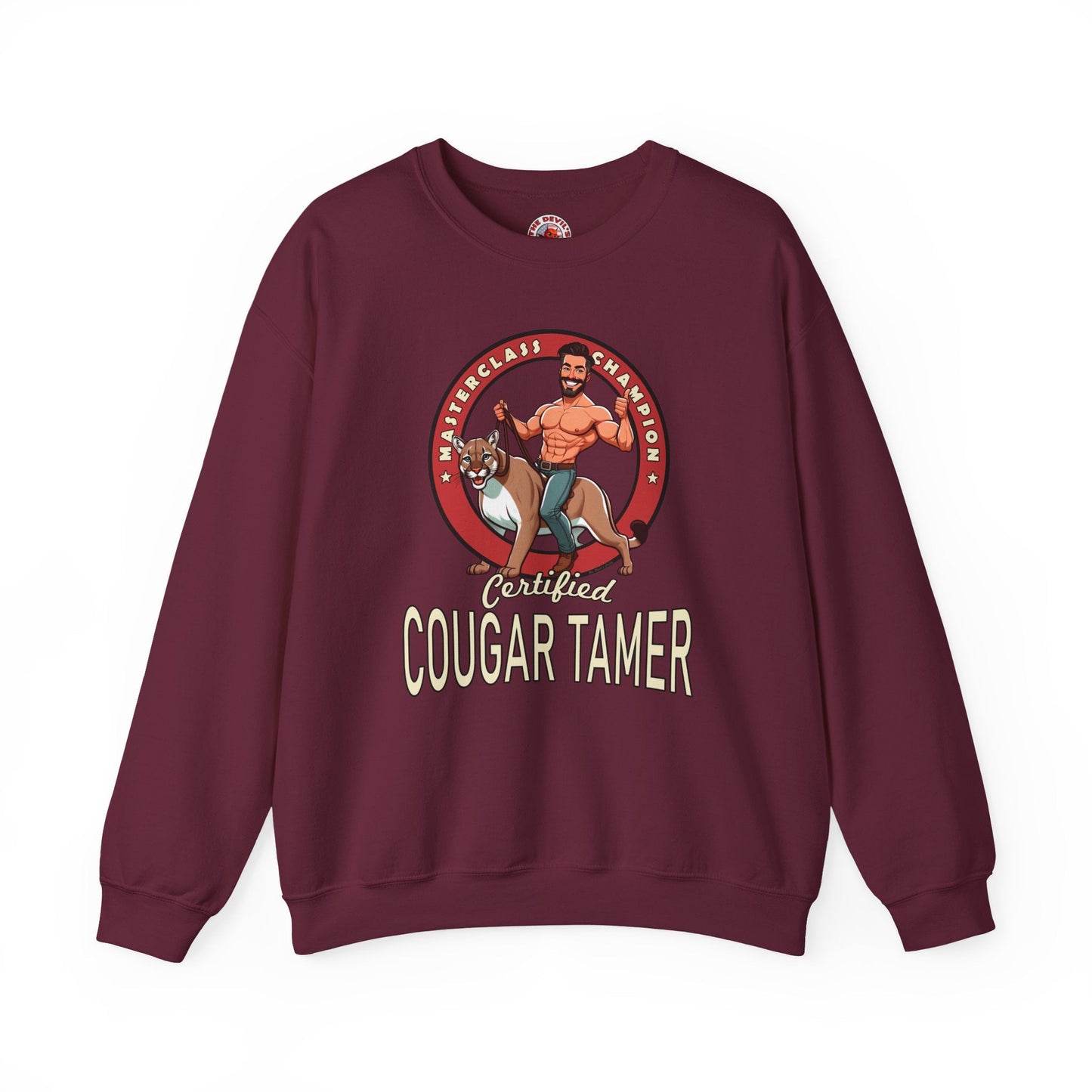 Certified Cougar Tamer Crewneck Sweatshirt The Devil's Pickle