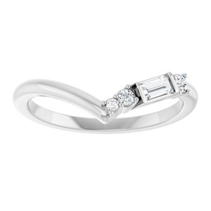 Platinum 1/6 CTW Natural Diamond Contour Band Ethereal Legacy Boutiques