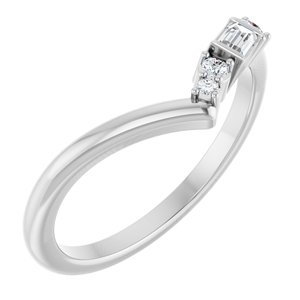 Platinum 1/6 CTW Natural Diamond Contour Band Ethereal Legacy Boutiques
