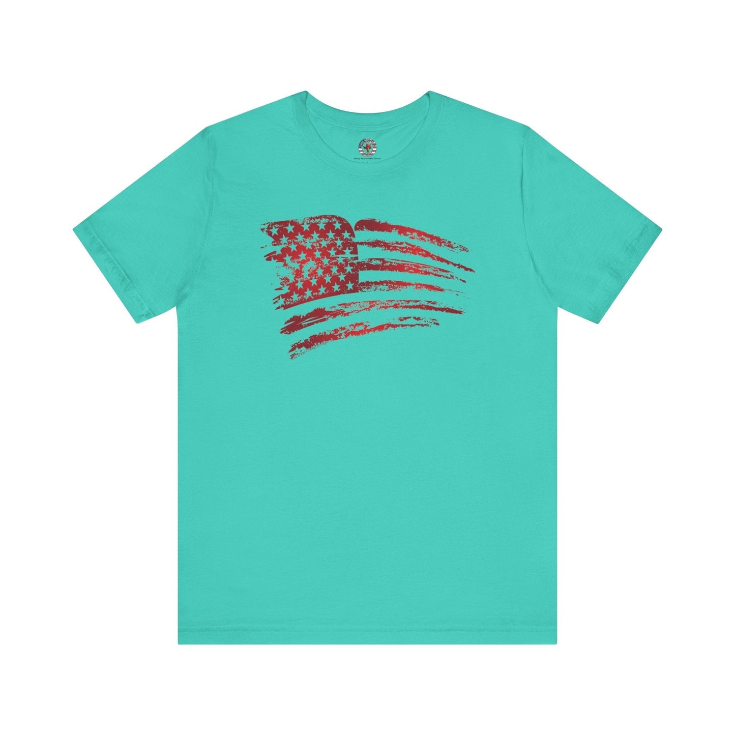 Red American Flag T-Shirt The Devil's Pickle