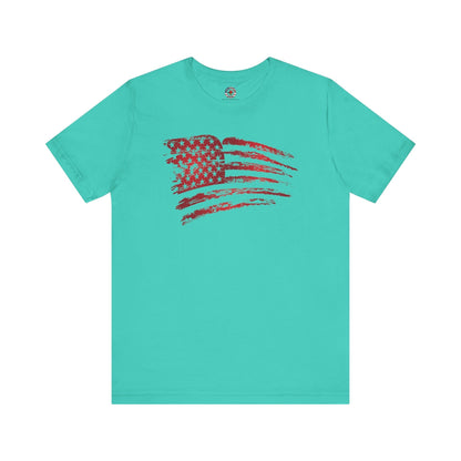 Red American Flag T-Shirt The Devil's Pickle