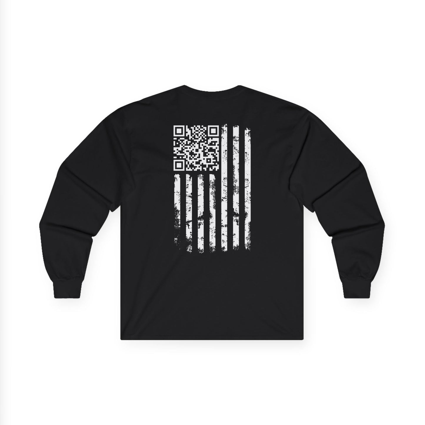 American Flag QR Code Long Sleeve Tee The Devil's Pickle