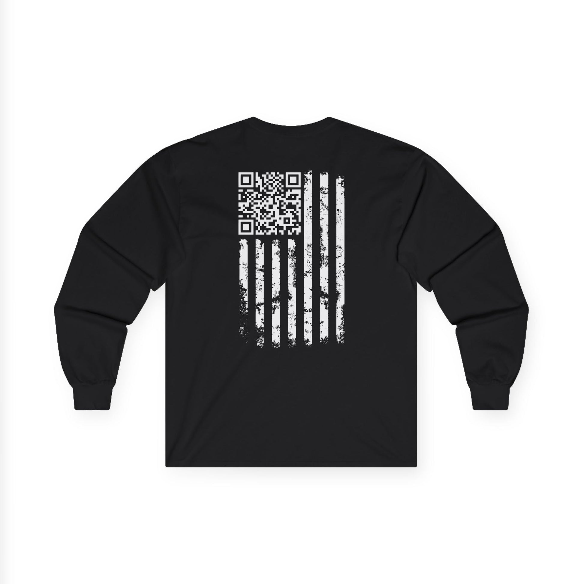 American Flag QR Code Long Sleeve Tee The Devil's Pickle