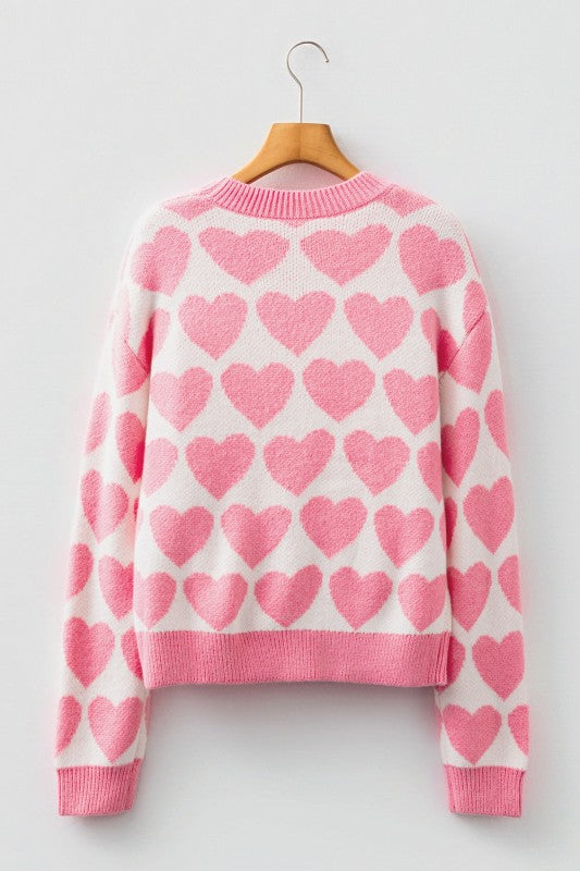 Valentine Heart Drop Shoulder Sweater Shop Style & More | Fresh Looks, Everyday Deals & Free Shipping