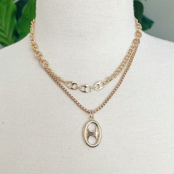 Button Charm Golden Necklace Set Shop Style & More | Fresh Looks, Everyday Deals & Free Shipping