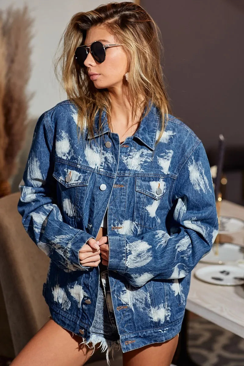 BiBi Washed Tie Dye Denim Jacket West2East Surf