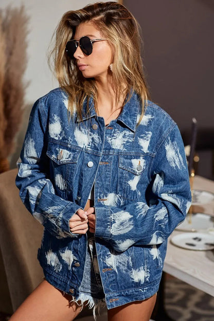BiBi Washed Tie Dye Denim Jacket West2East Surf