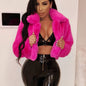 Cozy Chic Faux Fur Collar Cardigan Jacket