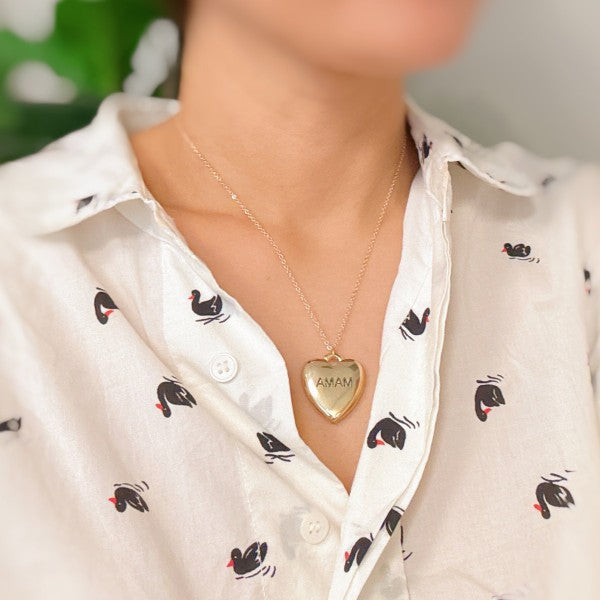 Mama Engraved Heart Pendant Necklace Shop Style & More | Fresh Looks, Everyday Deals & Free Shipping
