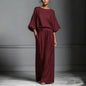 Women’s Flared-Sleeve Linen Suit Two Piece Set FitiqueFit