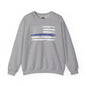 Thin Blue Line American Flag Crewneck Sweatshirt The Devil's Pickle