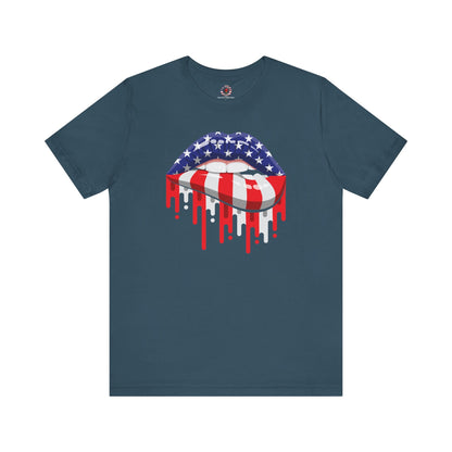 American Flag Lips T-Shirt The Devil's Pickle
