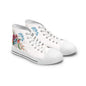 Womens White High Top Sneakers with Vibrant Wildflower Design Country in My Heart