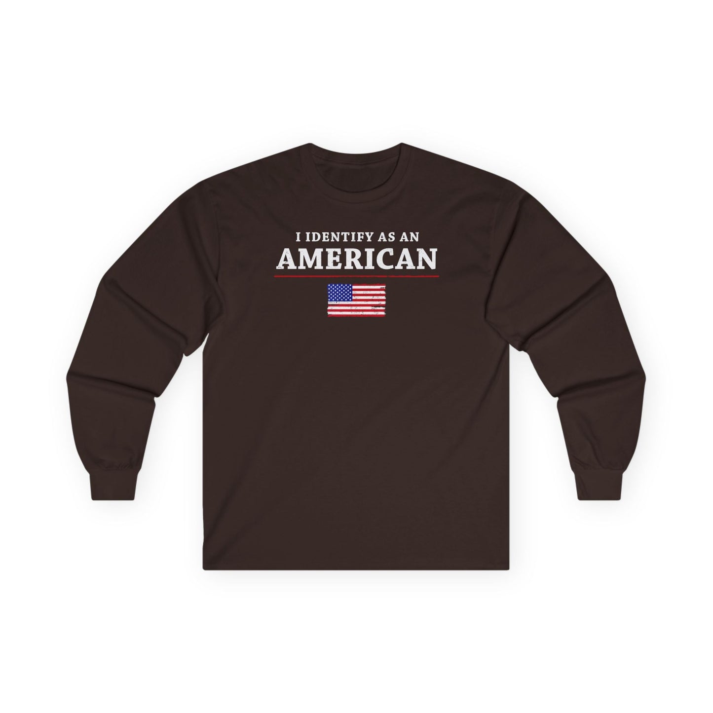 I Identify As An American Long Sleeve Tee The Devil's Pickle