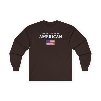 I Identify As An American Long Sleeve Tee The Devil's Pickle