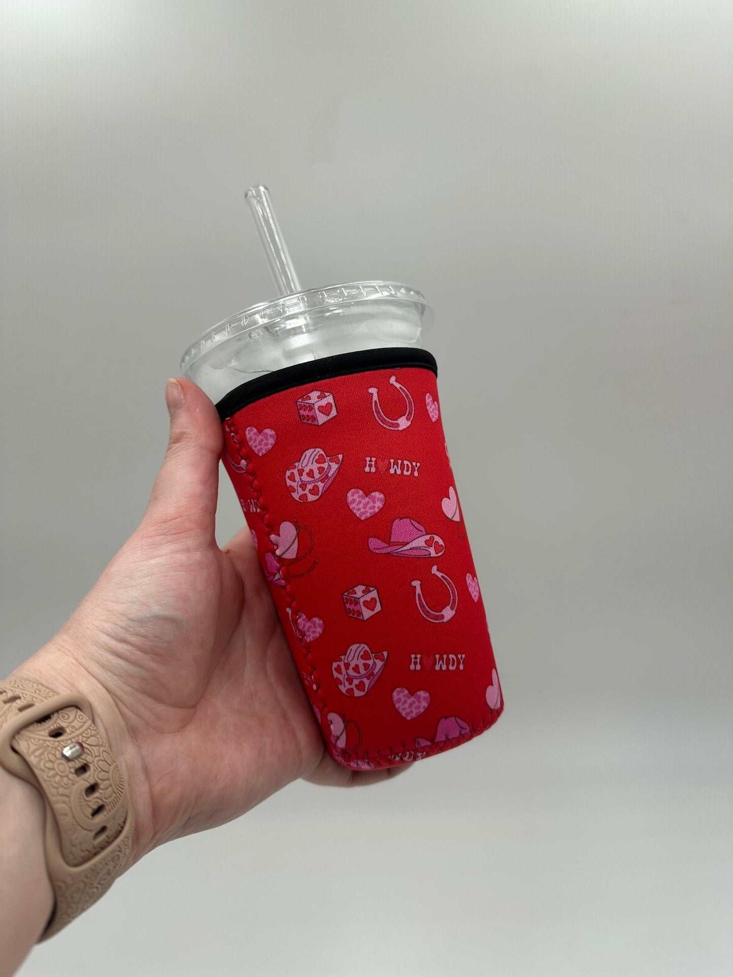 Valentines Howdy Coffee Sleeve BashDesignsCo
