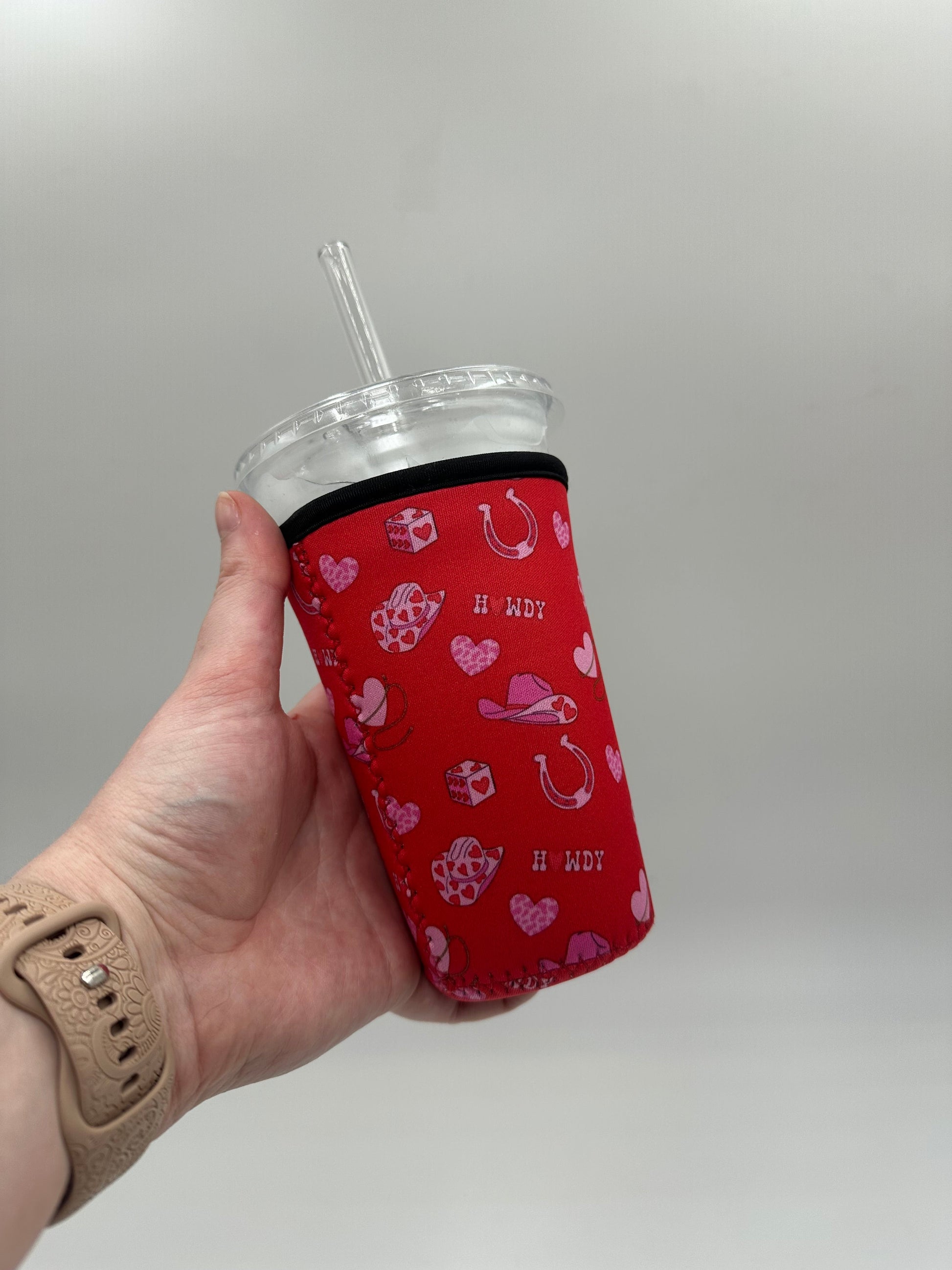 Valentines Howdy Coffee Sleeve BashDesignsCo