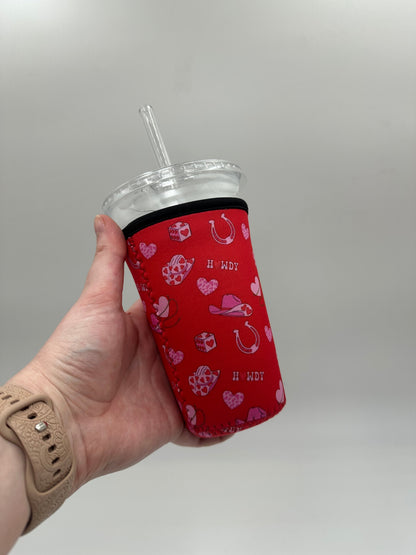 Valentines Howdy Coffee Sleeve BashDesignsCo
